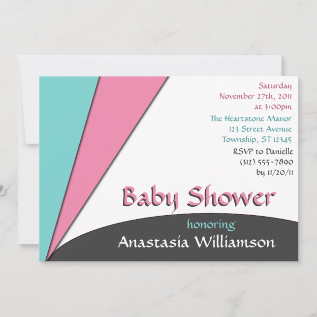 Modern Beauty Baby Shower Invitations (Front)