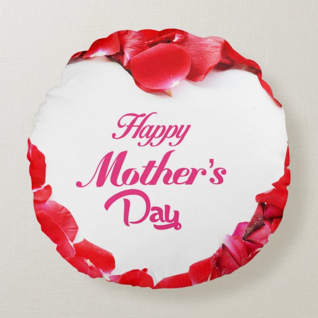 Modern beauty bloom round cushion (Front)