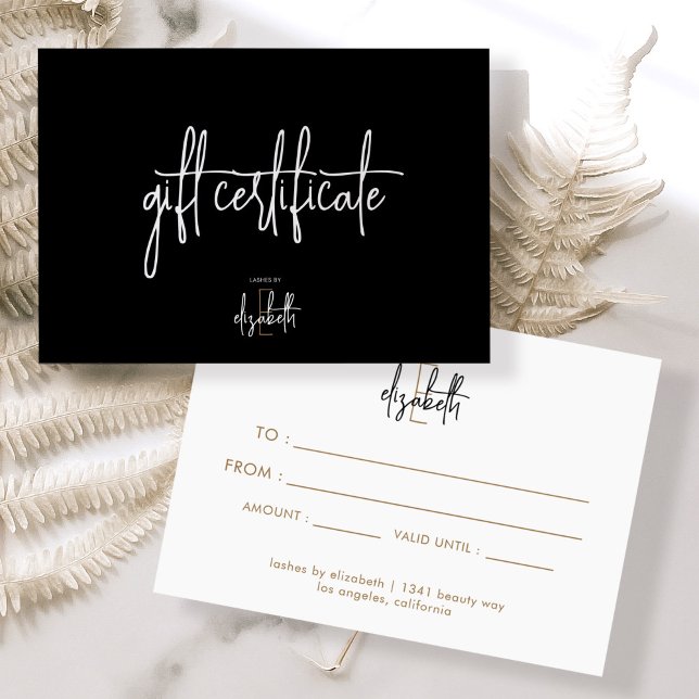 Modern Beauty Business Gift Certificate (Creator Uploaded)