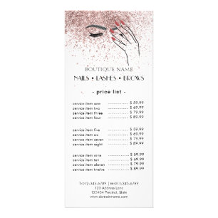 Modern Beauty Logo Nails Eyelashes Brows Rack Card