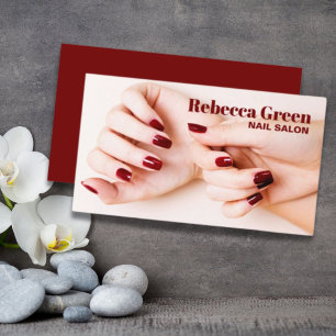 Modern beauty makeup manicure nails nail salon business card