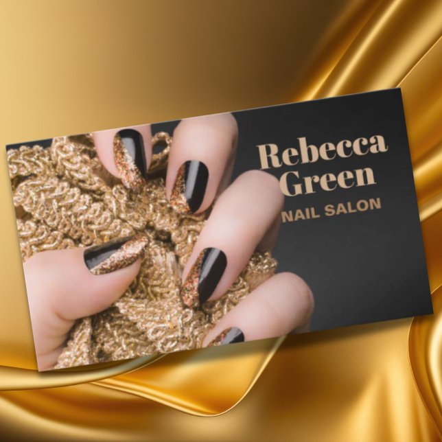 Modern beauty makeup manicure nails nail salon business card (Modern beauty makeup manicure nails nail salon business card)