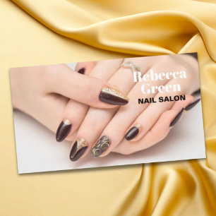 Modern beauty makeup manicure nails nail salon business card