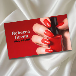 Modern beauty makeup manicure nails nail salon business card