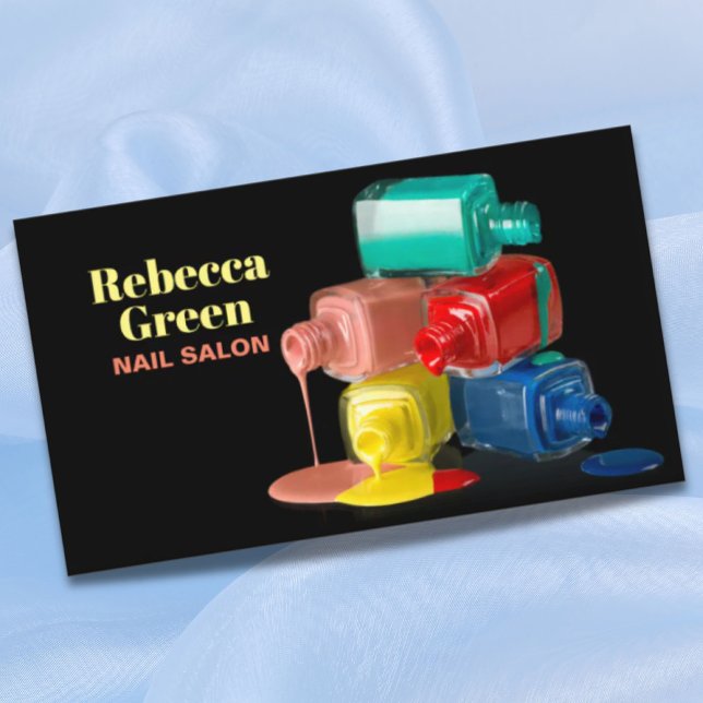Modern beauty manicure nail polish nail salon business card (Modern beauty manicure nail polish nail salon business card)