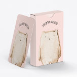 Modern Beauty Pastel Pink Bear With Name Playing Cards<br><div class="desc">Modern Beauty Pastel Pink Bear With Name</div>