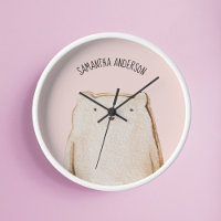 Modern Beauty Pastel Pink Bear With Name