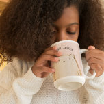 Modern Beauty Pastel Pink Bear With Name Two-Tone Coffee Mug<br><div class="desc">Modern Beauty Pastel Pink Bear With Name</div>