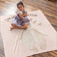 Modern Beauty Pastel Pink Bunny With Name