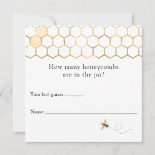 Modern Bee How Many Honeycombs Card