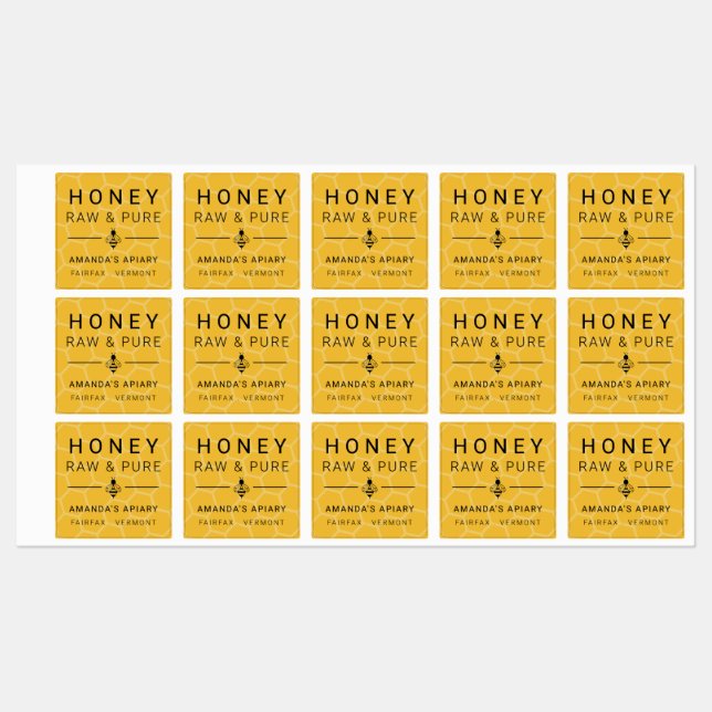 Modern Bee Icon Honey Apiary (Sheet)