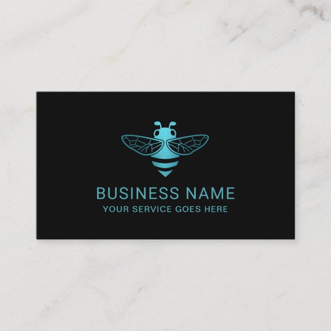 Modern Bee Logo Professional Business Card (Front)