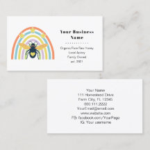 Modern Beekeper Apiary Organic Honey Retro Rainbow