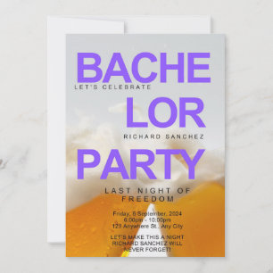 Modern Beer Inspired Bachelor Party Invitation