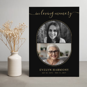 Modern Before & After Photo in Loving Memory Announcement