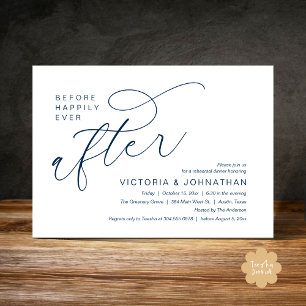 Modern Before Happily Ever After Rehearsal Dinner Invitation