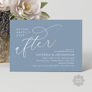 Modern Before Happily Ever After Rehearsal Dinner Invitation