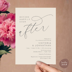 Modern Before Happily Ever After Rehearsal Dinner Invitation