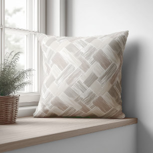 Modern Beige Abstract Cushion