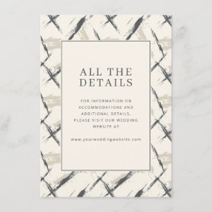Modern Beige Brushstroke Details Enclosure Card