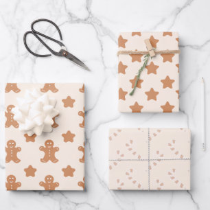 Modern Beige Christmas Wrapping Paper