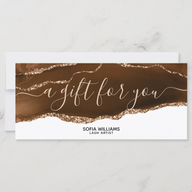 Modern Beige Earth Certificate Gift Card Add Logo (Front)