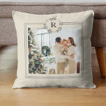 Modern Beige | Family Photo | Initial  Throw Pillo Cushion<br><div class="desc">Modern Beige | Family Photo | Initial Pillows make for thoughtful and practical gifts, offering comfort and relaxation to the recipient. Here's a description of pillows as a gift: Give the gift of ultimate comfort and relaxation with these luxurious pillows. Crafted with the finest materials, these pillows are designed to...</div>