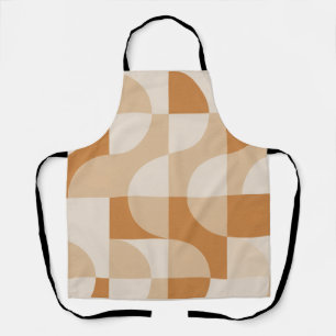 Modern Beige Geometric Apron