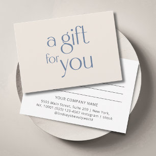 Modern Beige Gift Certficate