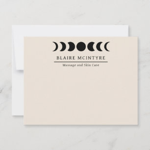 Modern Beige Moon Phases Elegant Card