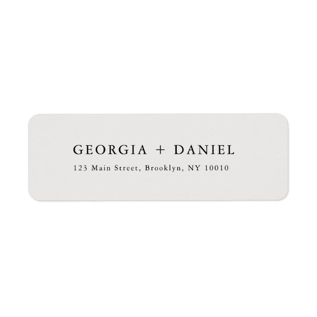 Modern Beige Names Return Address Label (Front)
