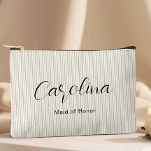 Modern Beige Petite Pinstripes Bridesmaid 