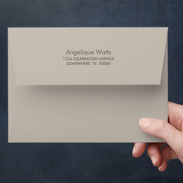Modern Beige Return Addressed Envelope (Creator Uploaded)