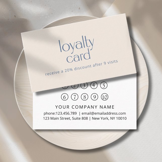 Modern Beige Salon 10 Loyalty Card (Modern Beige Salon 10 Loyalty Card)