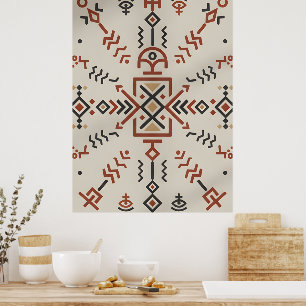Modern Berber Line Art Wall Decor poster