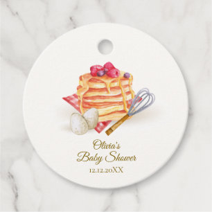 Modern Berry Pancake Egg Whisk Brunch Baby Shower Favour Tags