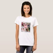 Modern Best Aunt Ever 4 Photo Collage T-Shirt (Front Full)