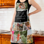 Modern Best chef grandma photo collage grid black Apron<br><div class="desc">Modern Best chef and Nana ever,  seasoned with love with 11 photo collage grid,  the  black colour and heart are fully editable. Perfect gift for grandma or anyone who loves cooking.</div>