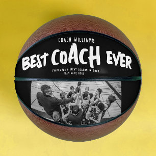 Modern BEST COACH EVER Cool Street Style Photo Basketball