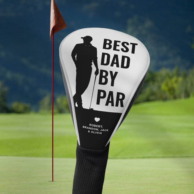 Modern Best Dad By Par Father's Day Golf Head Cover (Creator Uploaded)