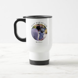 Modern Best Dad By Par Personalised Photo Travel Mug