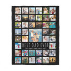 Modern BEST DAD EVER 41 Photo Collage Black