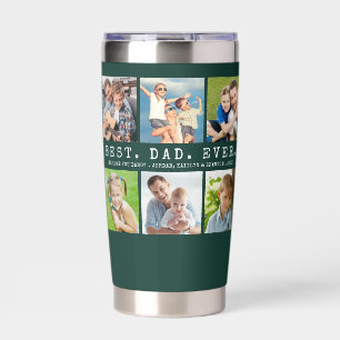 Modern BEST DAD EVER 6 Photos Insulated Tumbler