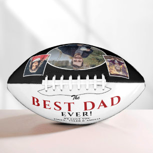 Modern Best Dad Ever Father 3 Photo Collage American Football