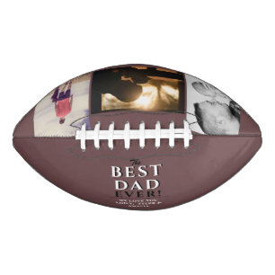 Modern Best Dad Ever Father`s Day 3 Photo Collage  American Football