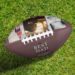 Modern Best Dad Ever Father`s Day 3 Photo Collage American Football<br><div class="desc">Modern Best Dad Ever Father`s Day Three Photo Collage Football. This modern custom and personalised football is a perfect gift for a dad or a new dad on a father`s day. The best dad ever three photo template football. Personalise it with three photos and names. The text is a trendy...</div>