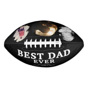 Modern Best Dad Ever Father`s Day 3 Photo Collage American Football