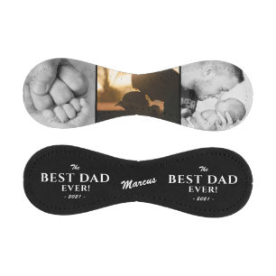Modern Best Dad Ever Father`s Day Keepsake 3 Photo Baseball