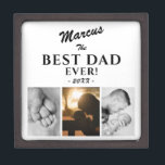 Modern Best Dad Ever Father`s Day Keepsake 3 Photo Gift Box<br><div class="desc">Modern Black Best Dad Ever Father`s Day Keepsake Gift Box with 3 Photo Collage and Dad`s Name. Personalise with three photos,  dad`s name and the year. A perfect gift for a dad,  a new dad or grandpa.</div>
