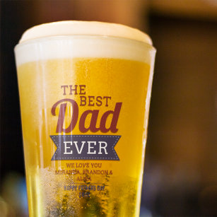 Modern Best Dad Ever Father`s Day Photo Glass Cup